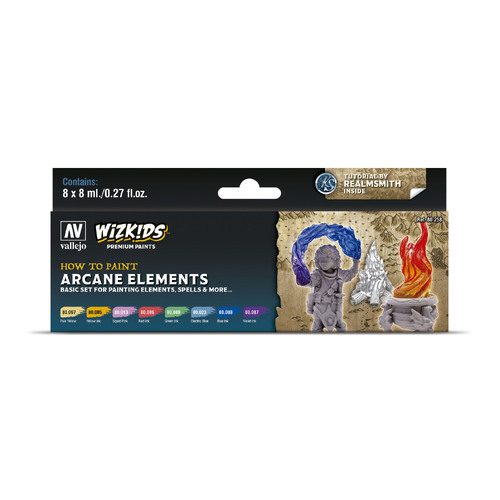 Vallejo - Wizkids Premium Set: Arcane Elements Acrylic Paint Set (8 Colour Set) [80258]