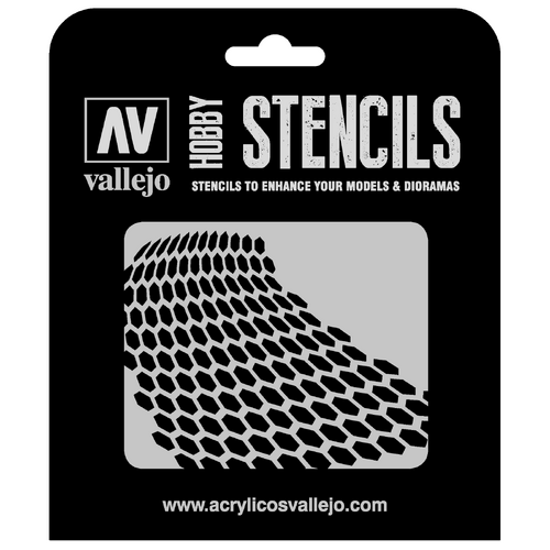 Vallejo Distorted Honeycomb Stencil [ST-SF003]