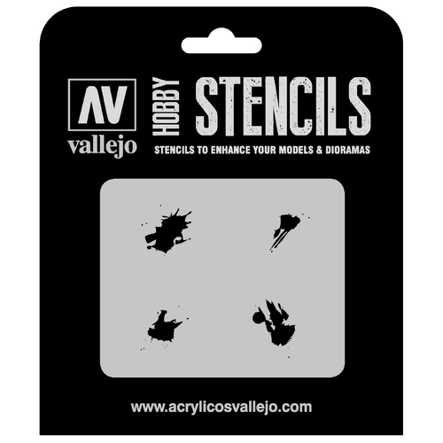 Vallejo 1/35 Petrol Spills Stencil [ST-TX004]