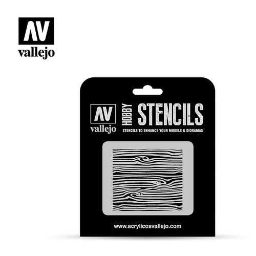 Vallejo - 1/35 Wood Texture #2 Stencil Template