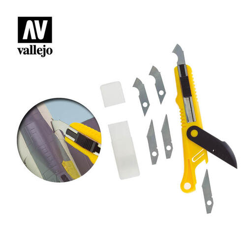 Vallejo - Plastic Cutter & Scriber w/5 Spare Blades