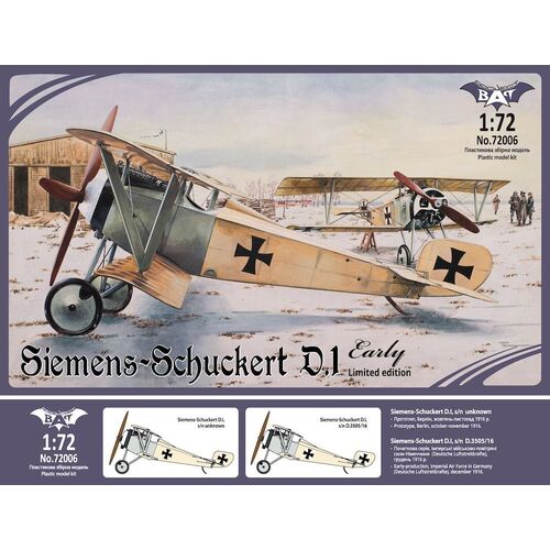 Bat Project 1/72 Siemens Shuckert D1 early Plastic Model Kit [72006]