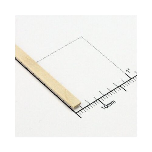 Bud Nosen Timber 1/32" Basswood Strips 1/8" x 24" (1pc) [BNT3003]