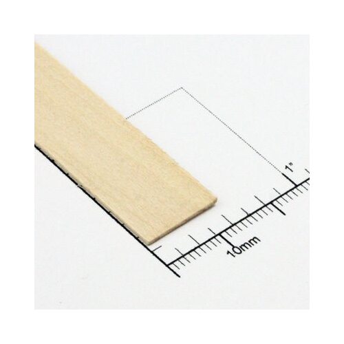 Bud Nosen Timber 1/32" Basswood Strips 1/2" x 12" (1pc) [BNT3008]