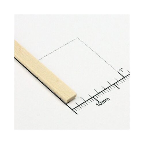 Bud Nosen Timber 1/16" Basswood Strips 3/16" x 24" (1pc) [BNT3154]