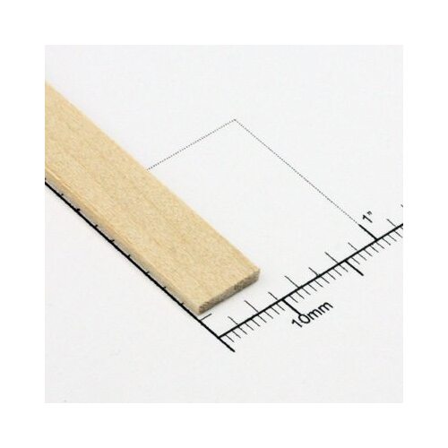 Bud Nosen Timber 1/16" Basswood Strips 3/8" x 24" (1pc) [BNT3157]