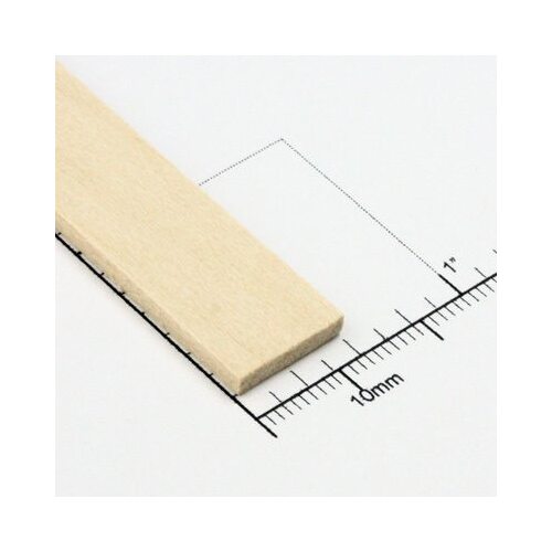 Bud Nosen Timber 3/32" Basswood Strips 1/2" x 24" (1pc) [BNT3208]