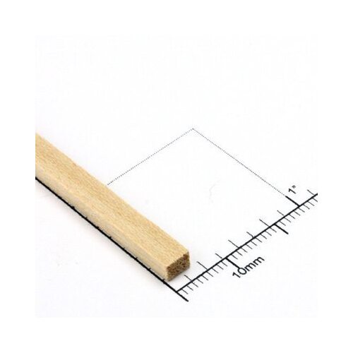 Bud Nosen Timber 1/8" Basswood Strips 3/16" x 24" (1pc) [BNT3254]