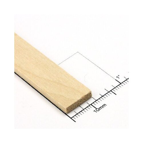 Bud Nosen Timber 1/8" Basswood Strips 1/2" x 24" (1pc) [BNT3258]