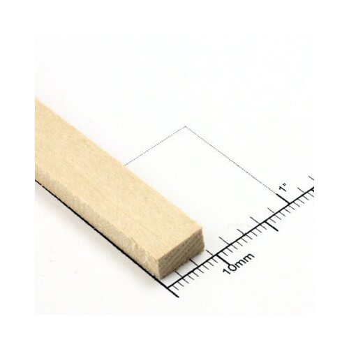 Bud Nosen Timber 3/16" Basswood Strips 3/8" x24" (1pc) [BNT3357]