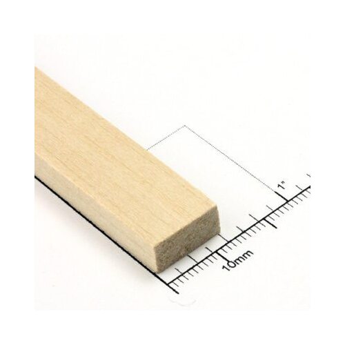 Bud Nosen Timber 3/16" Basswood Strips 1/2" x24" (1pc) [BNT3358]