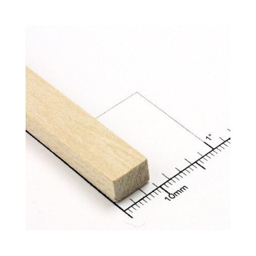 Bud Nosen Timber 1/4" Basswood Strips 3/8" x 24" (1pc) [BNT3457]