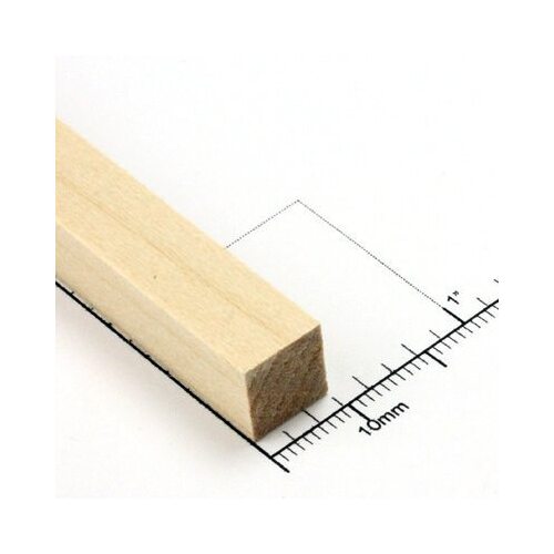 Bud Nosen Timber 3/8" Basswood Strips 3/8" x 24" (1pc) [BNT3557]