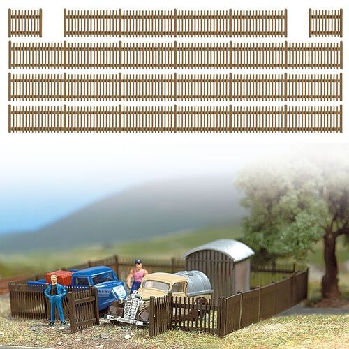 Busch - Timber Fence w/Gates 120cm