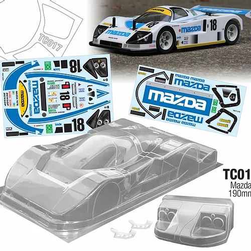 Bodyworx - 1/10 Mazda 787B Clear Body Shell w/Mazda Decals