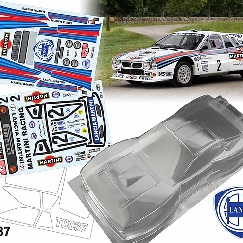 Bodyworx - 1/10 Lancia Rally clear body w/Martini decals