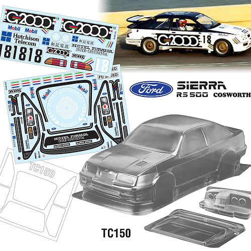 Bodyworx - 1/10 Ford Sierra clear body shell w/G2000 decals