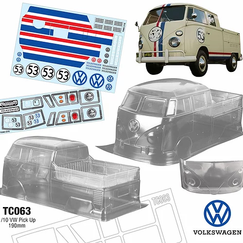 Bodyworx - 1/10 VW Combi Pickup Clear Body Shell