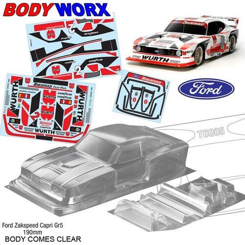 Bodyworx - 1/10 Body Ford Capri ZAKSPEED (190mm)