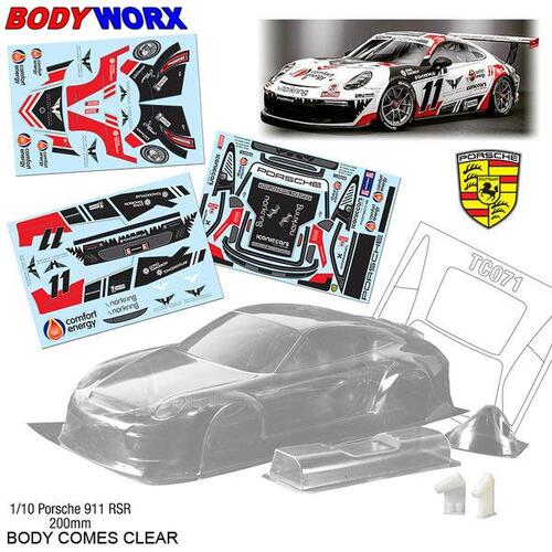 Bodyworx - 1/10 Prsche 911 RSR body 200mm