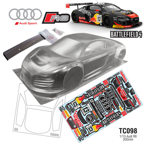 Bodyworx - 1/10 Audi R8 clear body