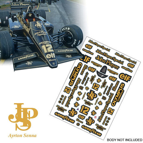 Bodyworx Stickers F1 Senna Lotus JP 1/10th