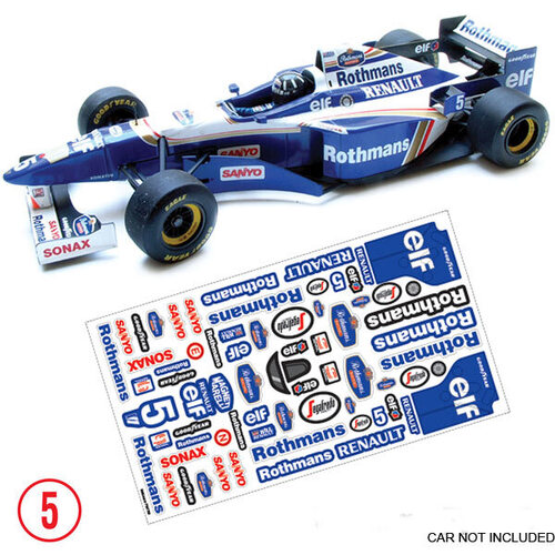 Bodyworx Stickers F1 Rothmans FW16B  1/10th