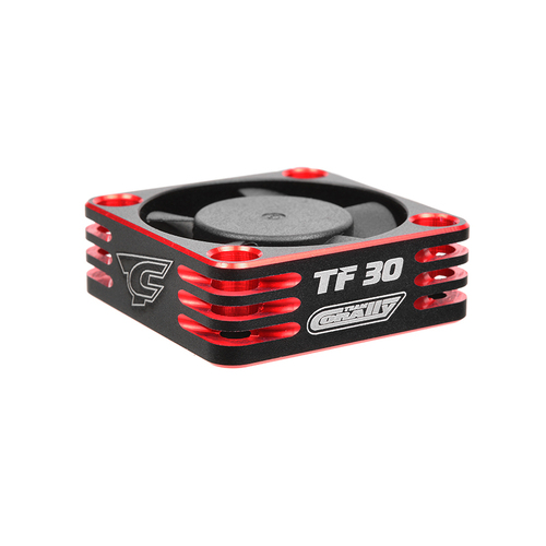 Team Corally - Ultra High Speed Cooling Fan TF-30 w/BEC connector - 30mm - Color Black - Red