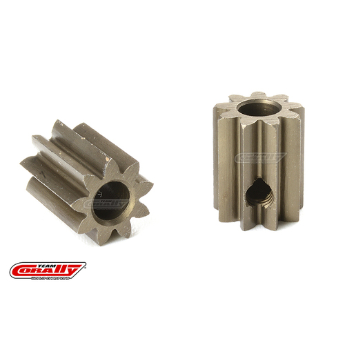 Team Corally - M0.6 Pinion - Short - Hardened Steel - 9 Teeth - Shaft Dia. 3.17mm