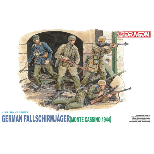 Dragon 1/35 German Fallschirmjager (Monte Cassino 1944) Plastic Model Kit [6005]