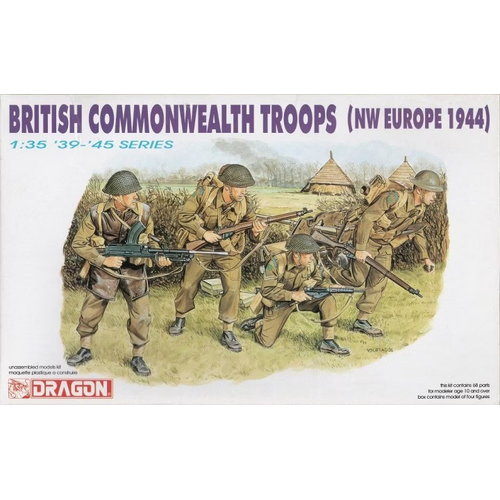 Dragon 1/35 British Commonwealth Troops (NW Europe 1944) Plastic Model Kit [6055]