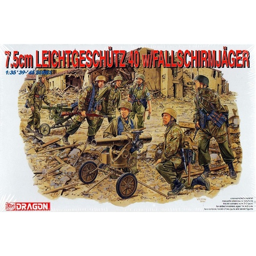 Dragon 1/35 7.5cm Leichtgeschutz 40 w/Crew Plastic Model Kit [6147]