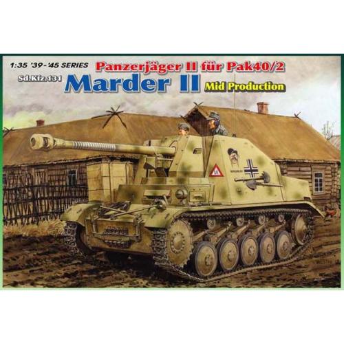 Dragon 1/35 Panzerjäger II für Pak 40/2, Sd.Kfz.131 Marder II Mid Production Model Kit [6423]