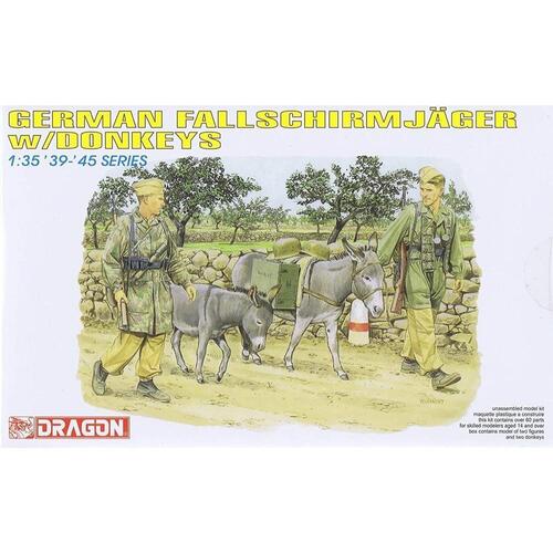 Dragon 1/35 German Fallschirmjager w/Donkeys Plastic Model Kit [6077]