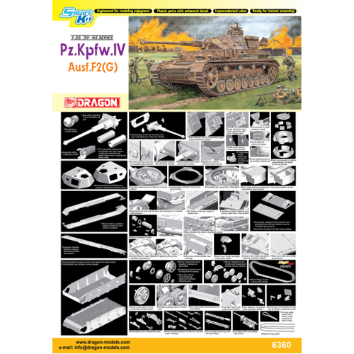 Dragon - 6360 1/35 Pz.Kpfw.IV Ausf.F2(G) (Smart Kit)