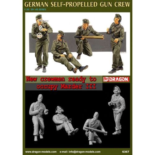 Dragon - 6367 1/35 German Self-Propelled Gun Crew Plastic Model Kit