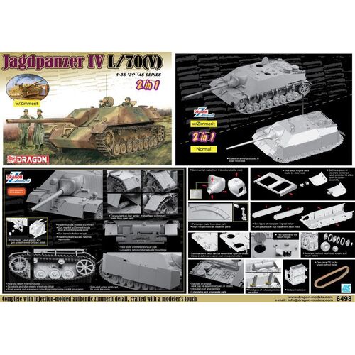 Dragon - 6498 1/35 Japgdpanzer IV L/70(V) (2 in 1) Plastic Model Kit