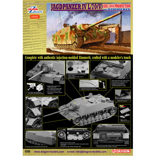 Dragon - 6589 1/35 JAGDPANZER IV L/70(V) AUG 1944 PRODUCTION w/ZIMMERIT