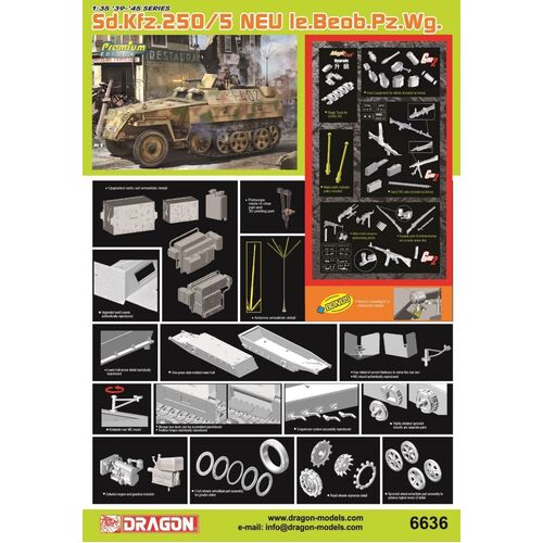 Dragon 1/35 Sd.Kfz.250/5 Neu Pz.Beob.Pz.Wg. Plastic Model Kit