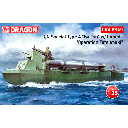 Dragon - 6849 1/35 IJN Special Type 4 "Ka-Tsu" w/Torpedo (Operation Tatsumaki) Plastic Model Kit