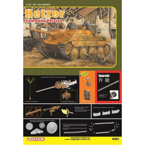 Dragon 1/35 Hetzer Command Version Plastic Model Kit