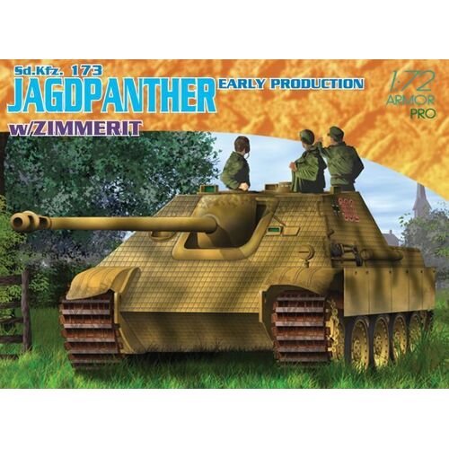 Dragon 1/72 Jagdpanther Early w/ Zimmerit Plastic Model Kit [7241]