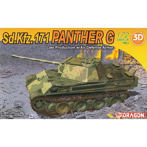 Dragon - 1/72 Panther G Late Production w/Air Defense Armor Plastic Model Kit [7696]