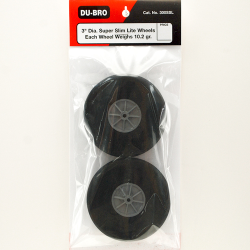 DUBRO 300SSL 3 INCH SUPER SLIM LITE WHEELS (PAIR)