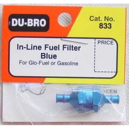 DUBRO 833 IN LINE FUEL FILTER, BLUE (1 PC PER PACK)