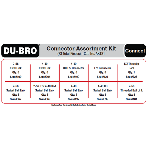 DUBRO  - Connectors Assortment Kit (73 pcs set)