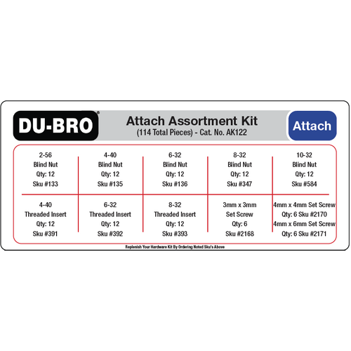 DUBRO  - Attachments Assortment Kit (114 pcs set)