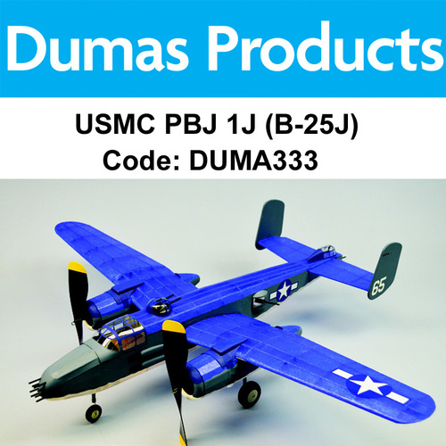 DUMAS 333 USMC PBJ 1J (B-25J) 30 INCH WINGSPAN RUBBER POWERED