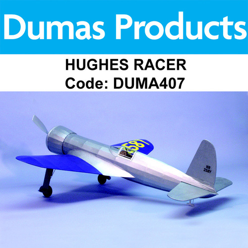 DUMAS 407 WINGSPAN HUGHES RACER 30 INCH WINGSPAN RUBBER POWERED