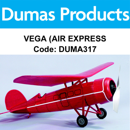 DUMAS 317 VEGA (AIR EXPRESS) 30 INCH WINGSPAN RUBBER POWERED